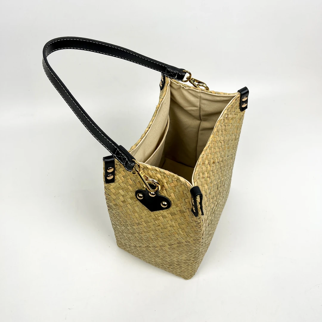 文艺风纯手工编织草编包田园简约海草编织包手提包时尚休闲女包