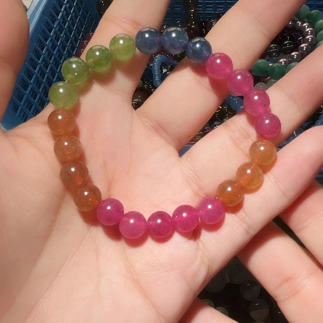 水晶手链未镶嵌碧玺玻璃