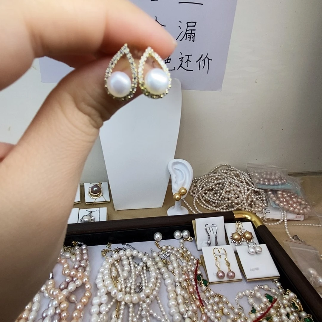 耳饰合金淡水珍珠