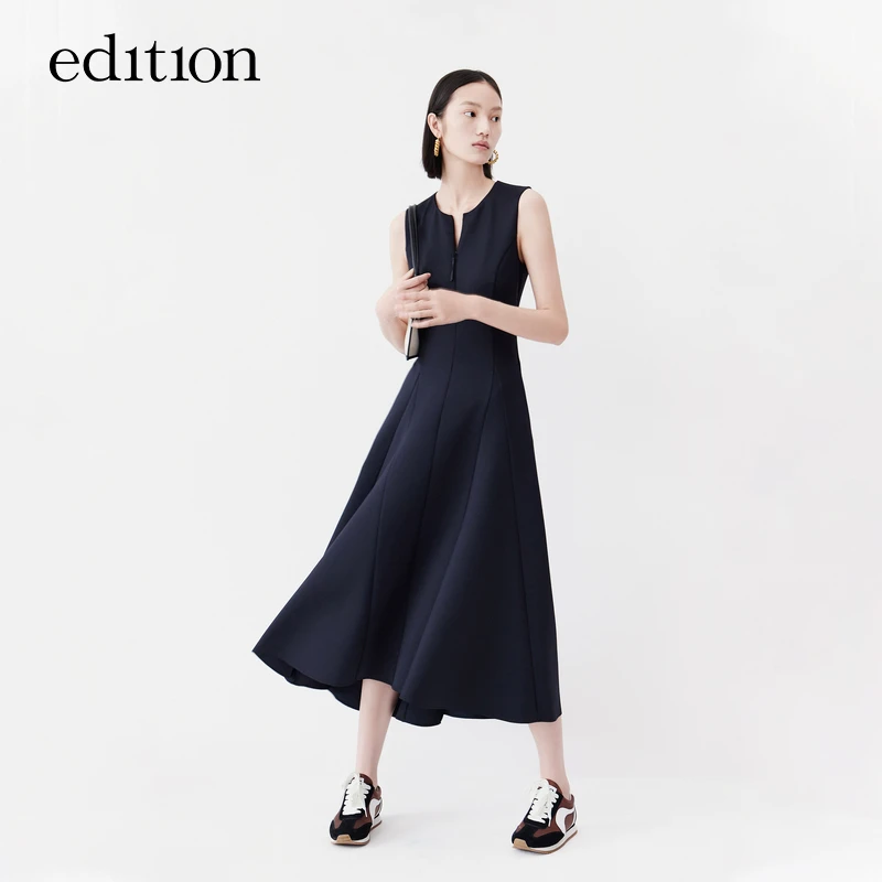 【商场同款】edition无袖收腰a字连衣裙女#EBD1DRST45