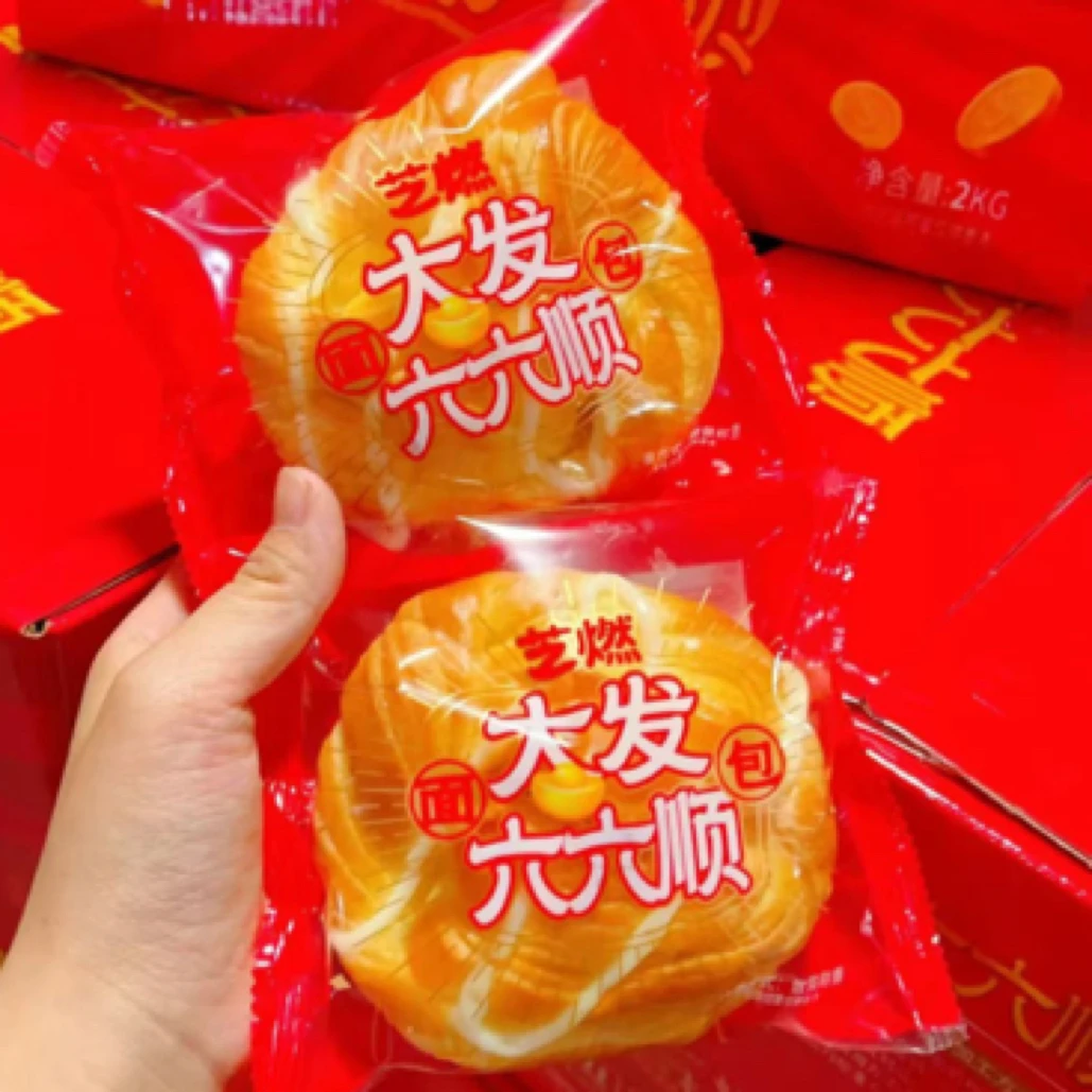 大发六六大顺发包芝士面包手撕面包