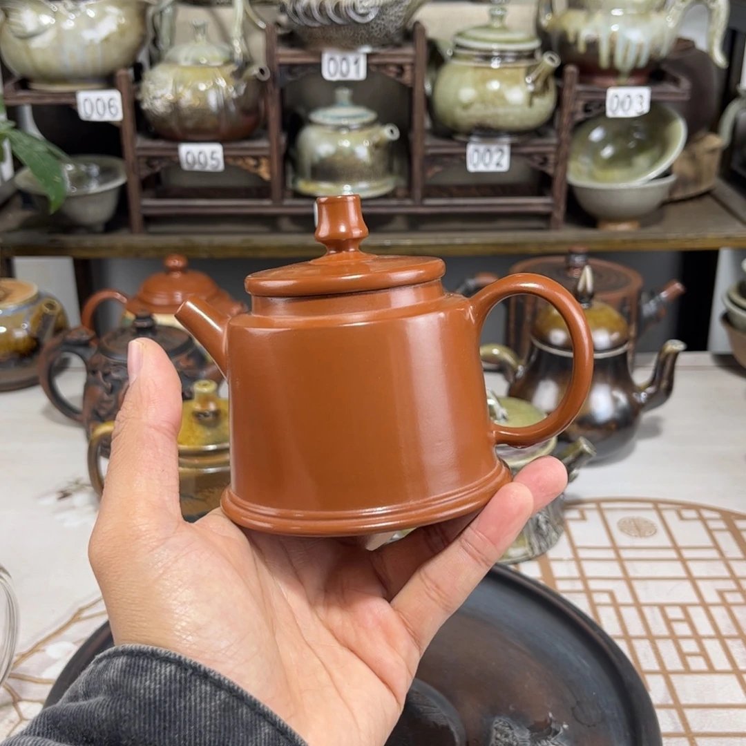 200cc复烧素壶，建水紫陶全手工制作