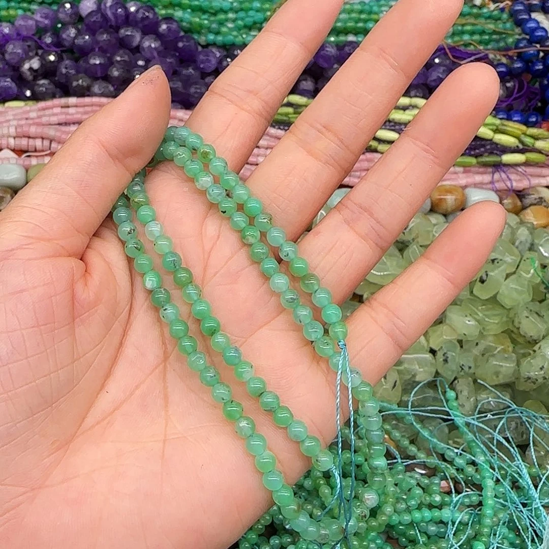 玛瑙/玉髓合金珠宝半成品澳洲玉4mm一条