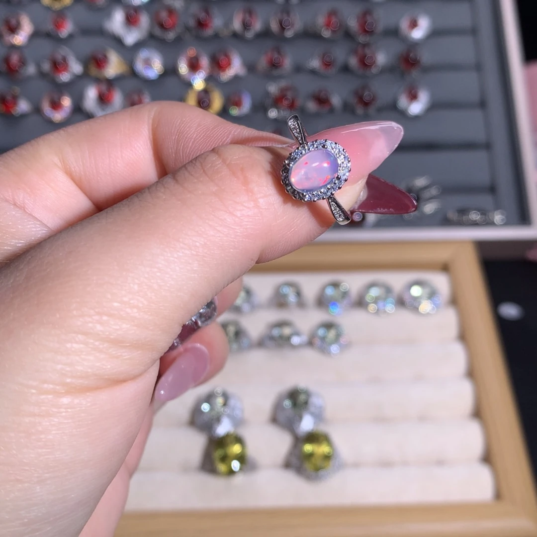 【闪购商品】水晶戒指银S925镶嵌秋*.戒指