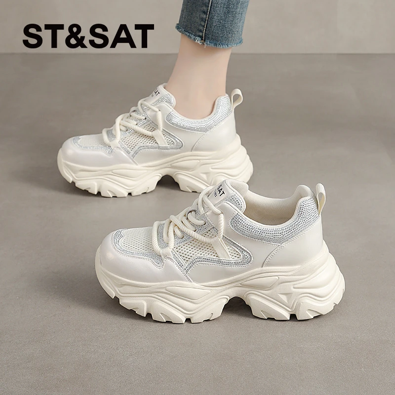星期六百搭透气老爹鞋女士2025夏季增高时尚潮鞋休闲今年流行鞋子
