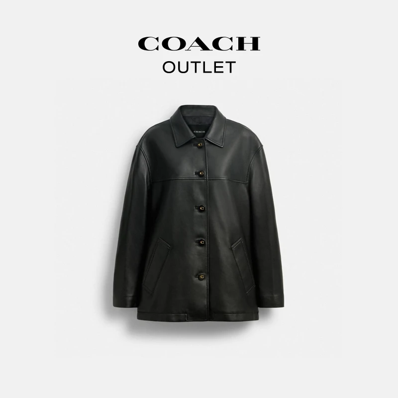 【新品】COACH/蔻驰奥莱 皮革大衣