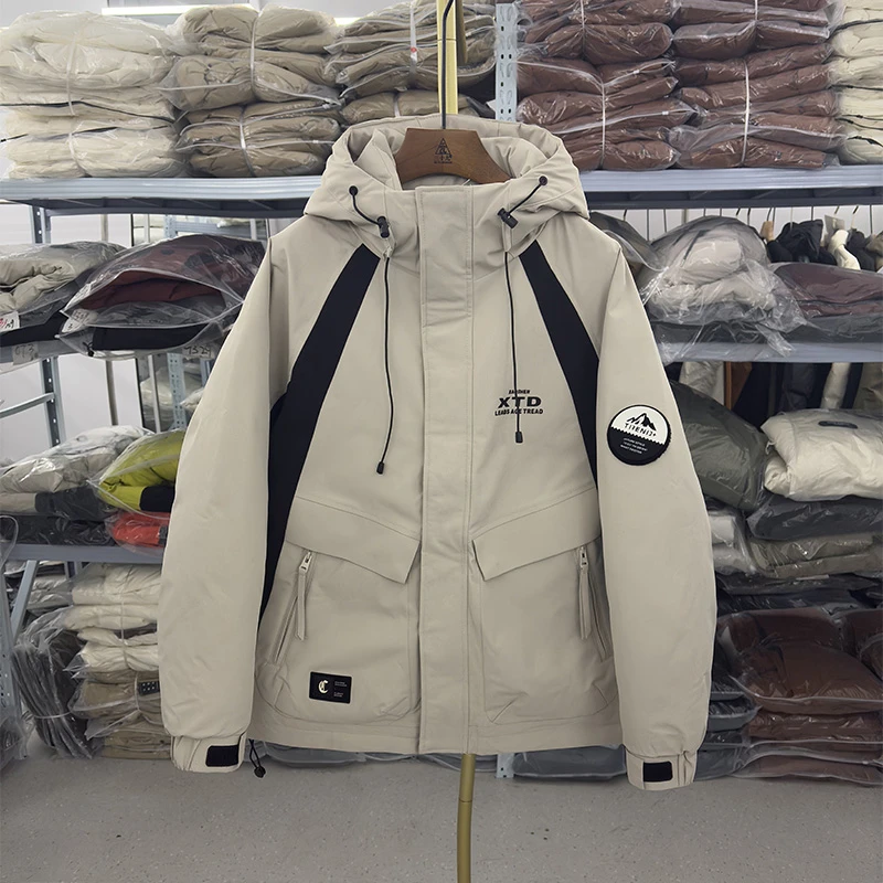 5835 冬季御寒保暖锁温男士百搭时尚休闲潮流断码修身棉外套