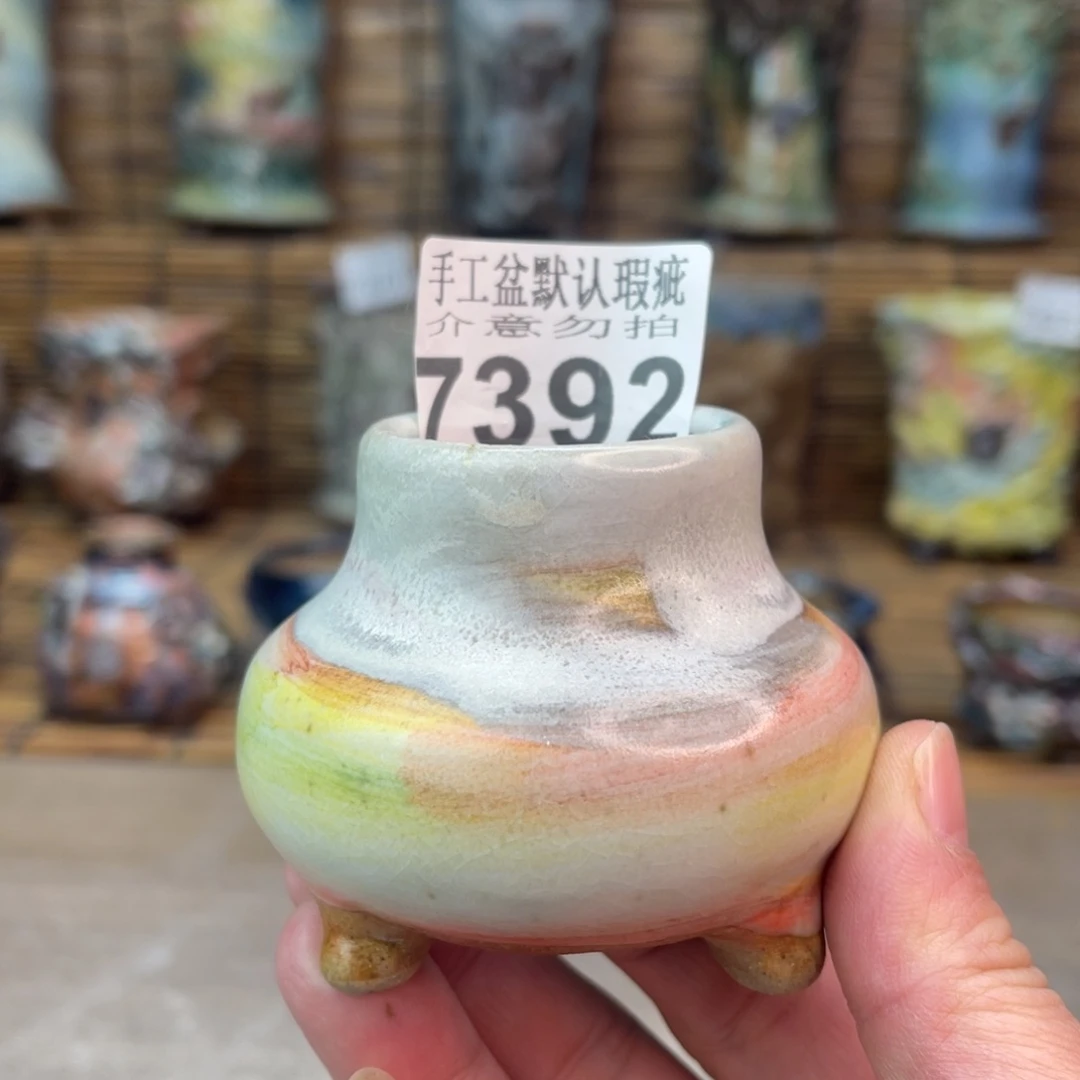 手工花盆默认瑕疵完美者勿拍