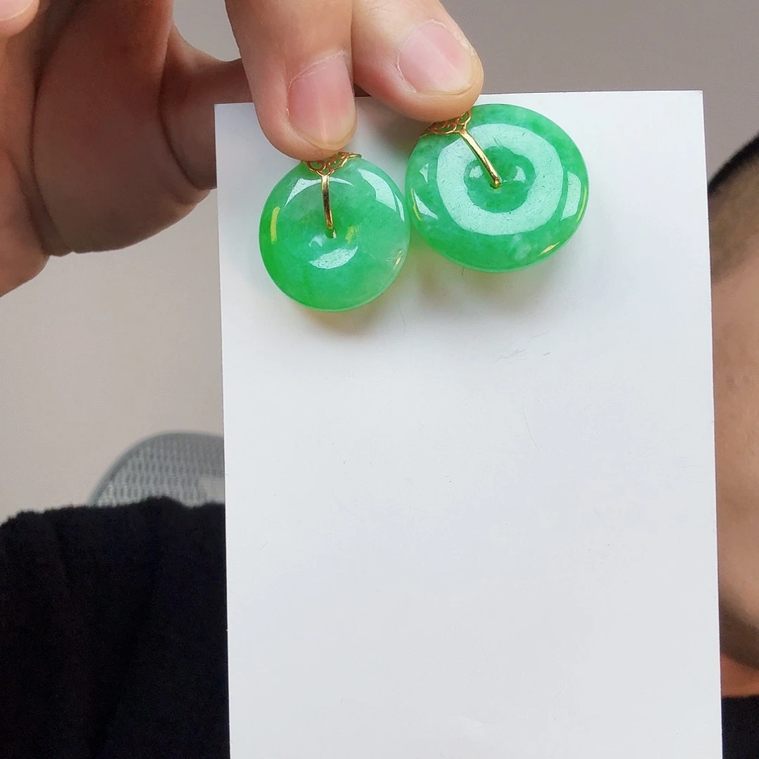 翡翠18K金镶嵌颈饰多样性发货只发一件