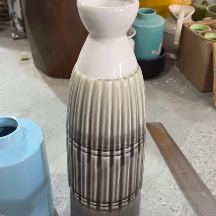 陶瓷花瓶摆件外贸出口（微瑕）高46口6.5公分