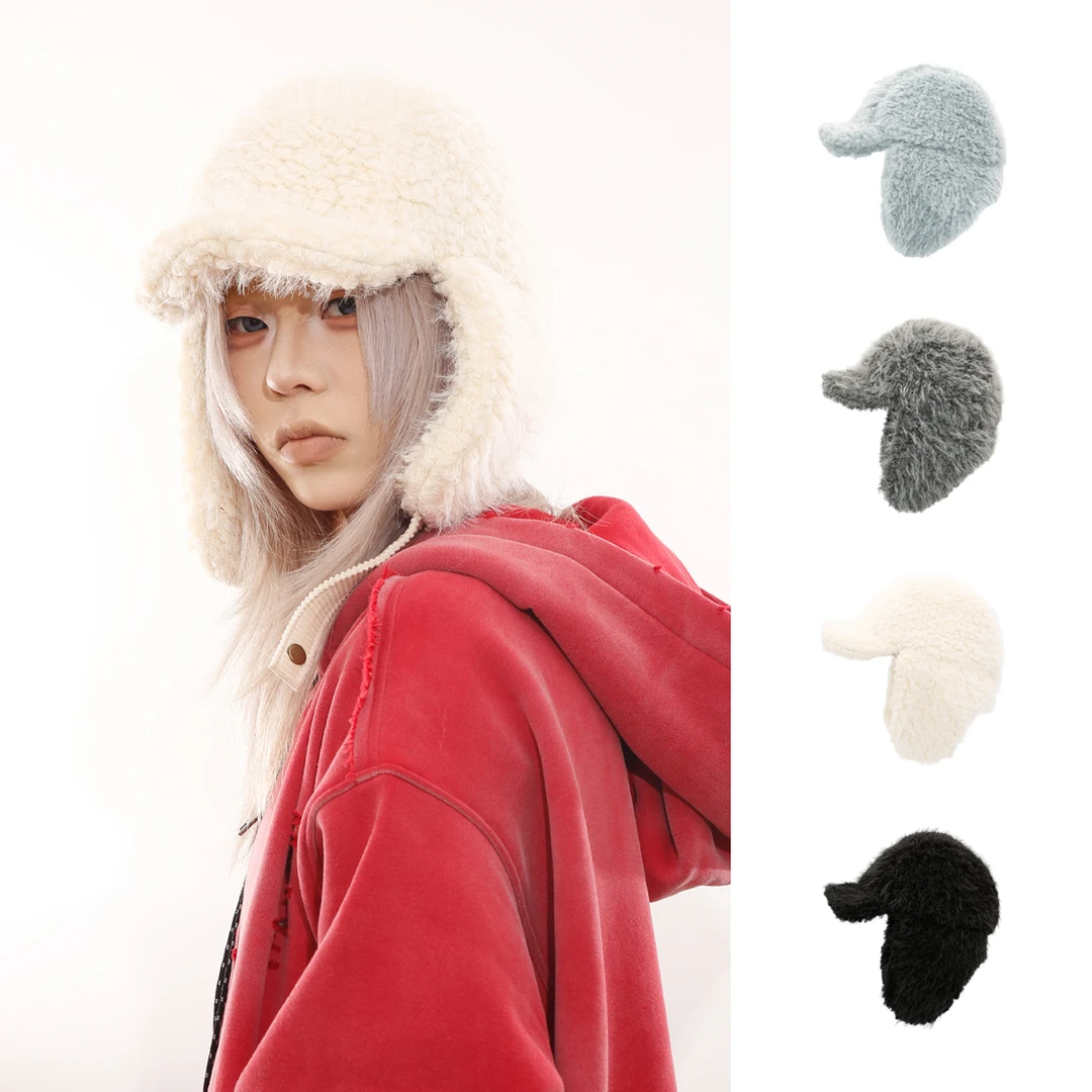 BEAMLIFE25AW秋冬原创毛绒护耳帽子男女保暖冬帽骑车加厚雷锋帽潮