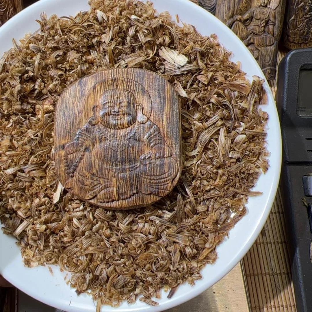 沉香沉香碎屑绿棋弥勒9.6克