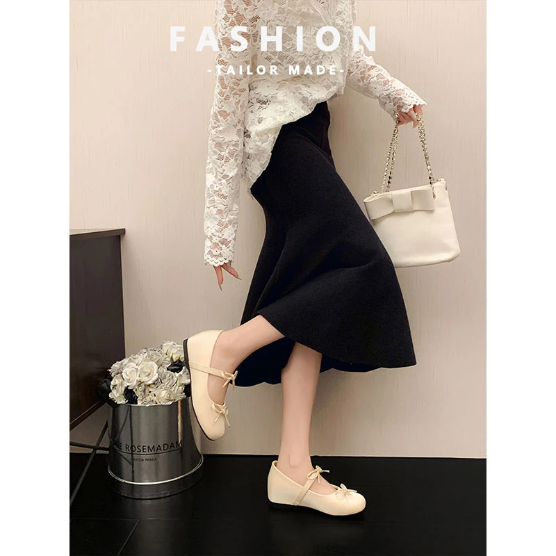 增高纯色秋季印染内增高浅口单鞋春秋豆豆鞋ins鞋子