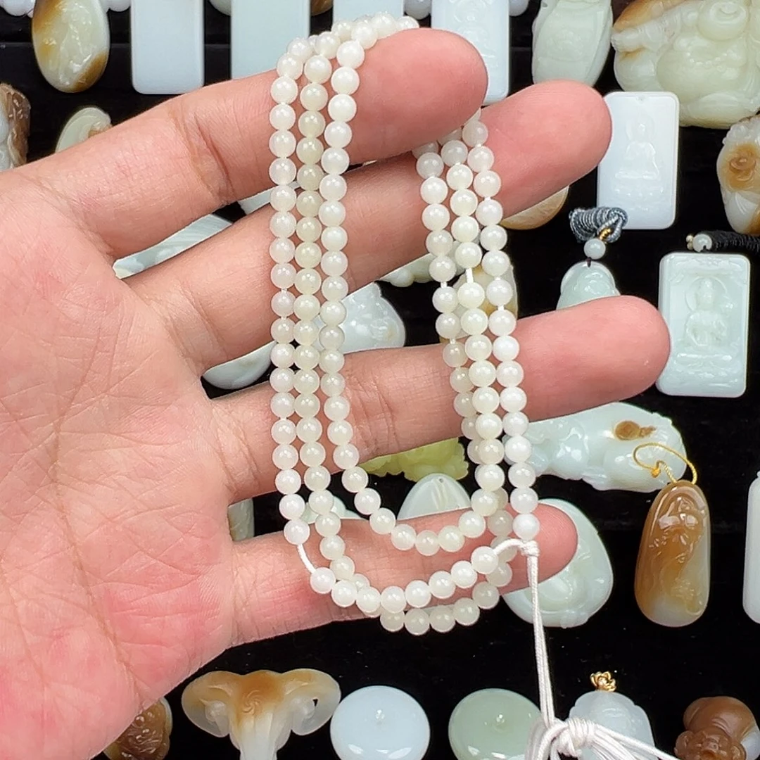 和田玉未镶嵌颈饰黑*手十级粉丝灯牌福利