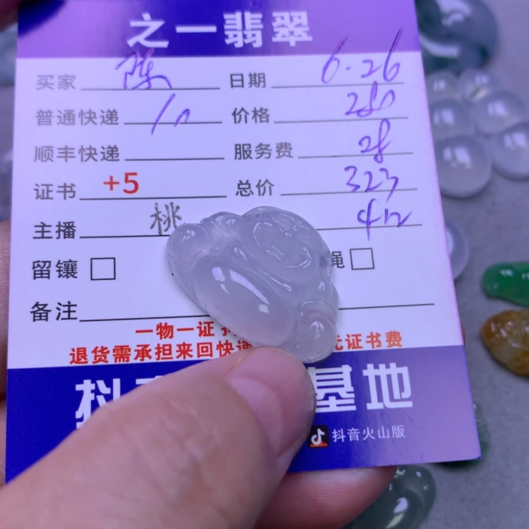 翡翠未镶嵌颈饰陈*大