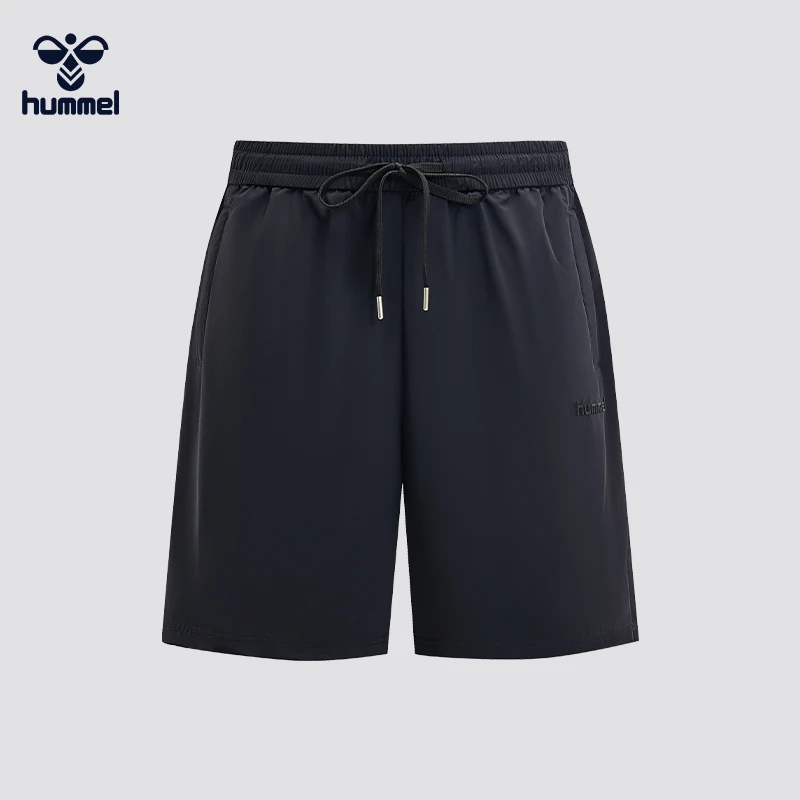 HUMMEL冰丝速干轻薄透气运动短裤带拉链夏季五分裤健身训练跑步
