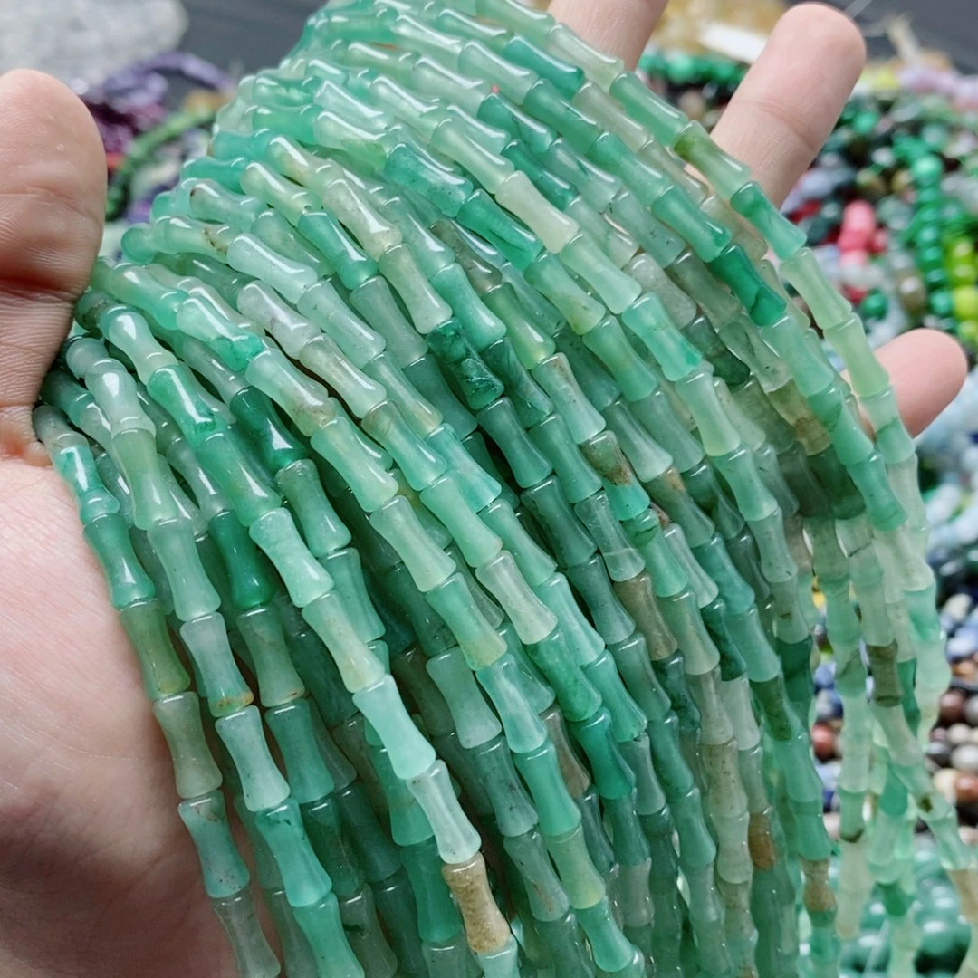 玛瑙/玉髓未镶嵌珠宝半成品一条天然11X5mm东岭玉竹节