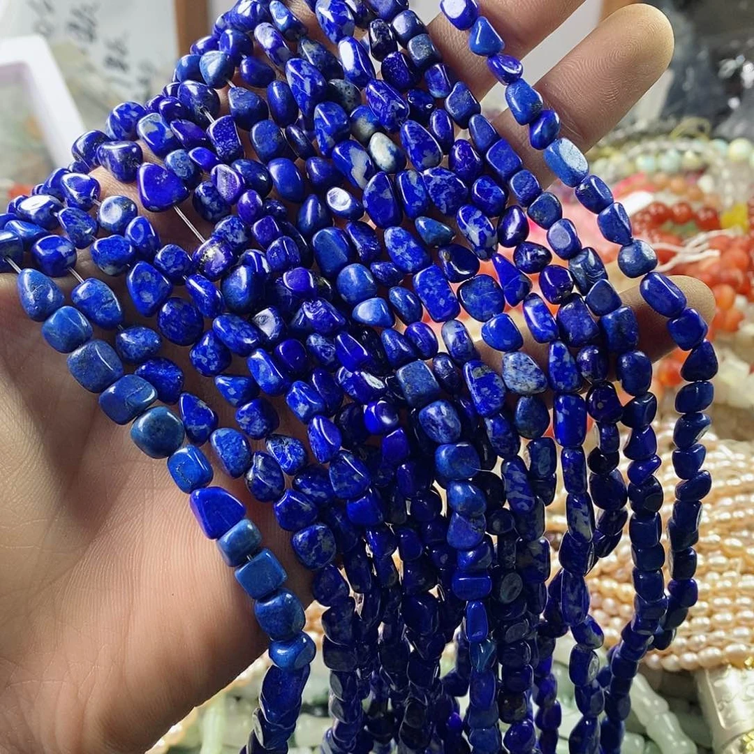 玛瑙/玉髓珠宝半成品未镶嵌一条天然不规则青金石