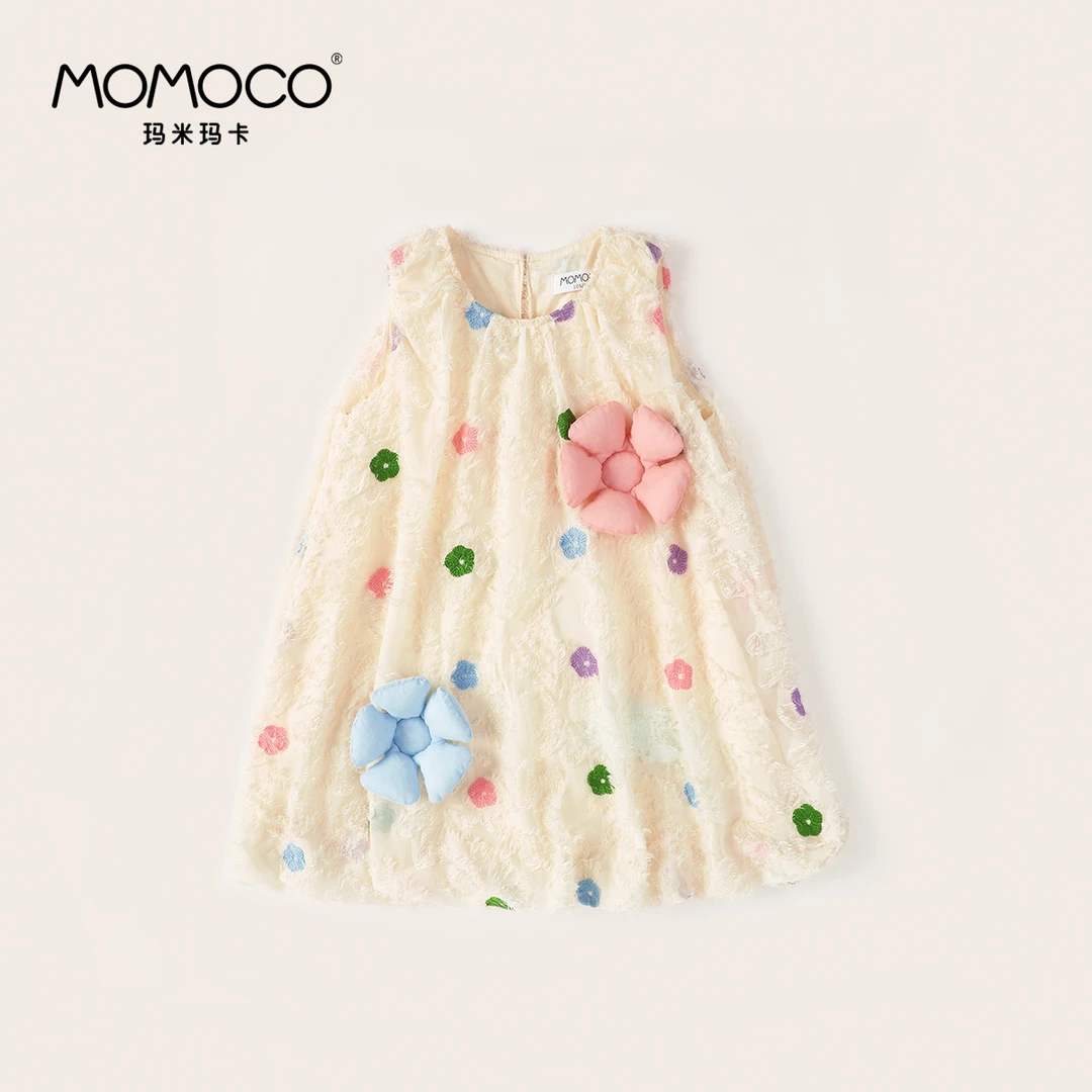 MOMOCO 女童甜美立体花朵连衣裙77630470027