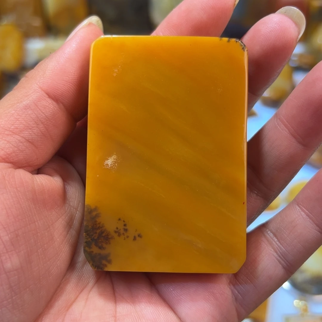 石英质玉（黄龙玉）合金颈饰