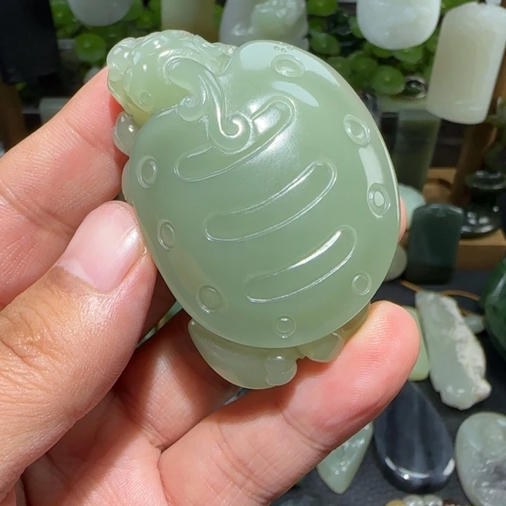 遥***期和田玉未镶嵌把件