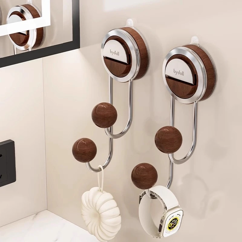 优勤贴墙吸盘挂钩免打孔卫生间强力粘胶门后粘钩无痕浴室挂衣钩