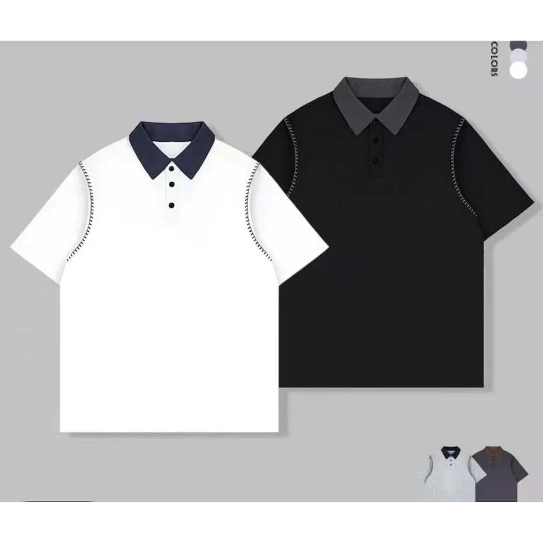 POLO明线2025年夏季新品休闲百搭质感简约logo短袖T恤男情侣款