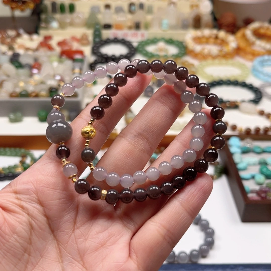 未镶嵌手链和田玉双圈手串