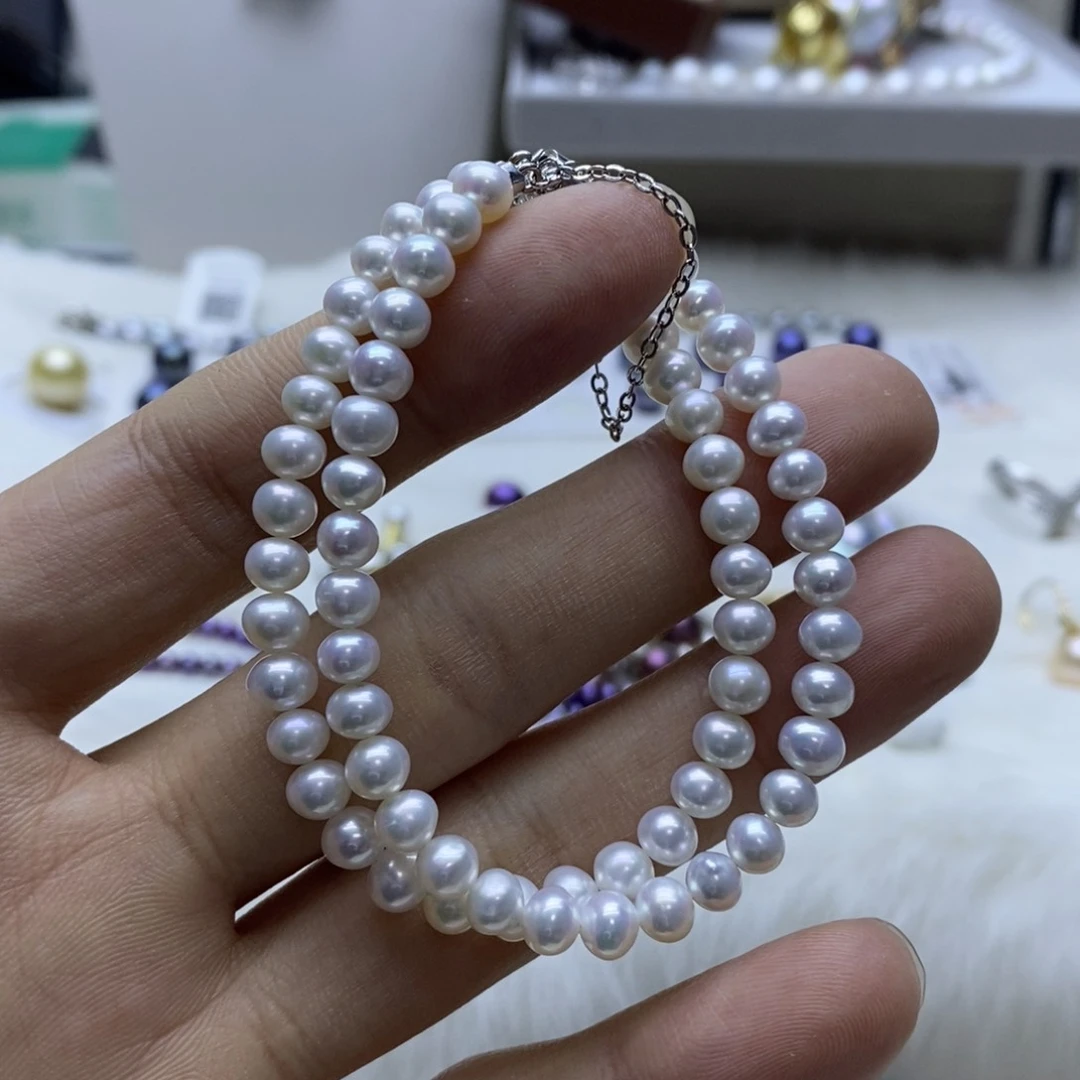 合金手链淡水珍珠