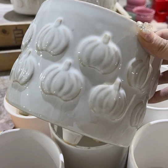 多肉绿植陶瓷花盆，有孔9.9包邮