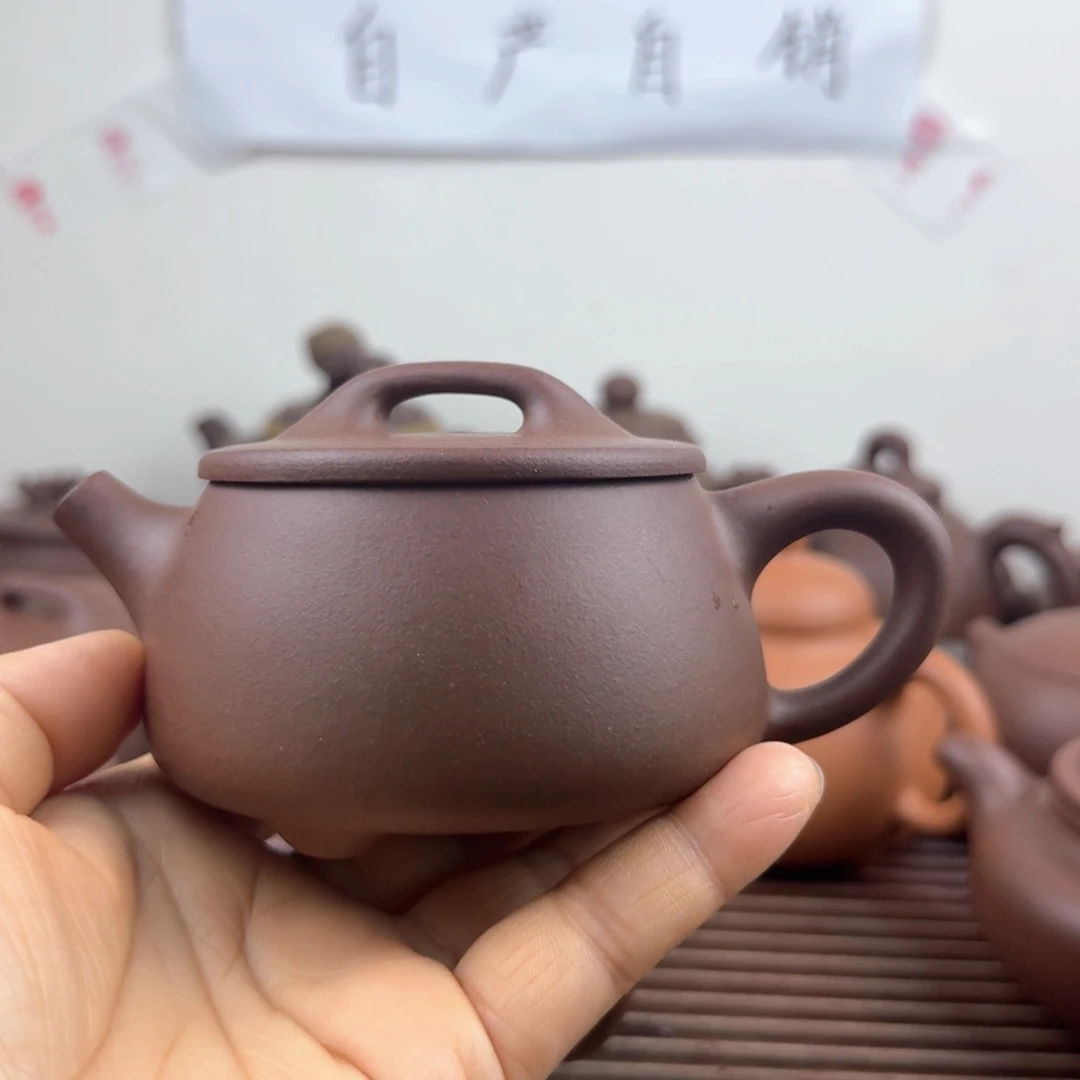 茶壶紫砂190cc宽口石瓢嫩底槽清