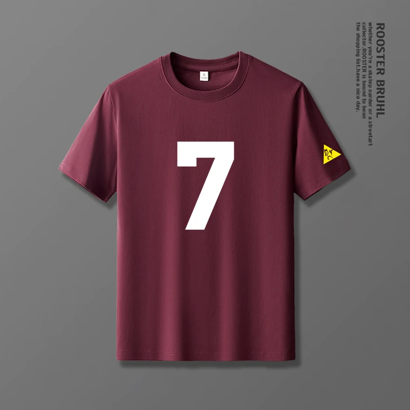 法莱尔公鸡100%纯棉短袖t恤男夏季薄款圆领休闲百搭潮牌透气半袖