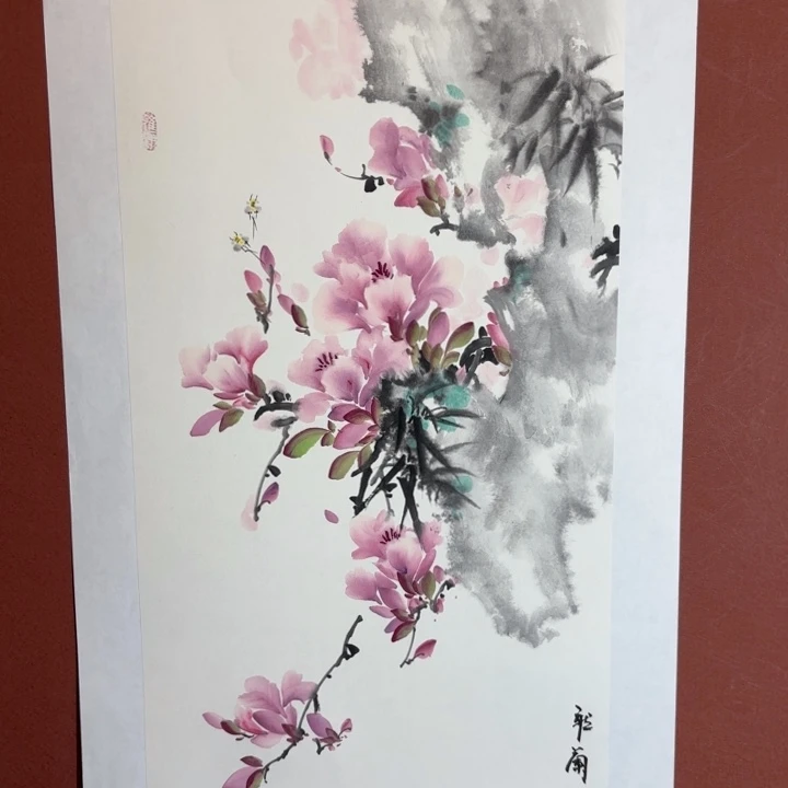 国画听兰老师花鸟