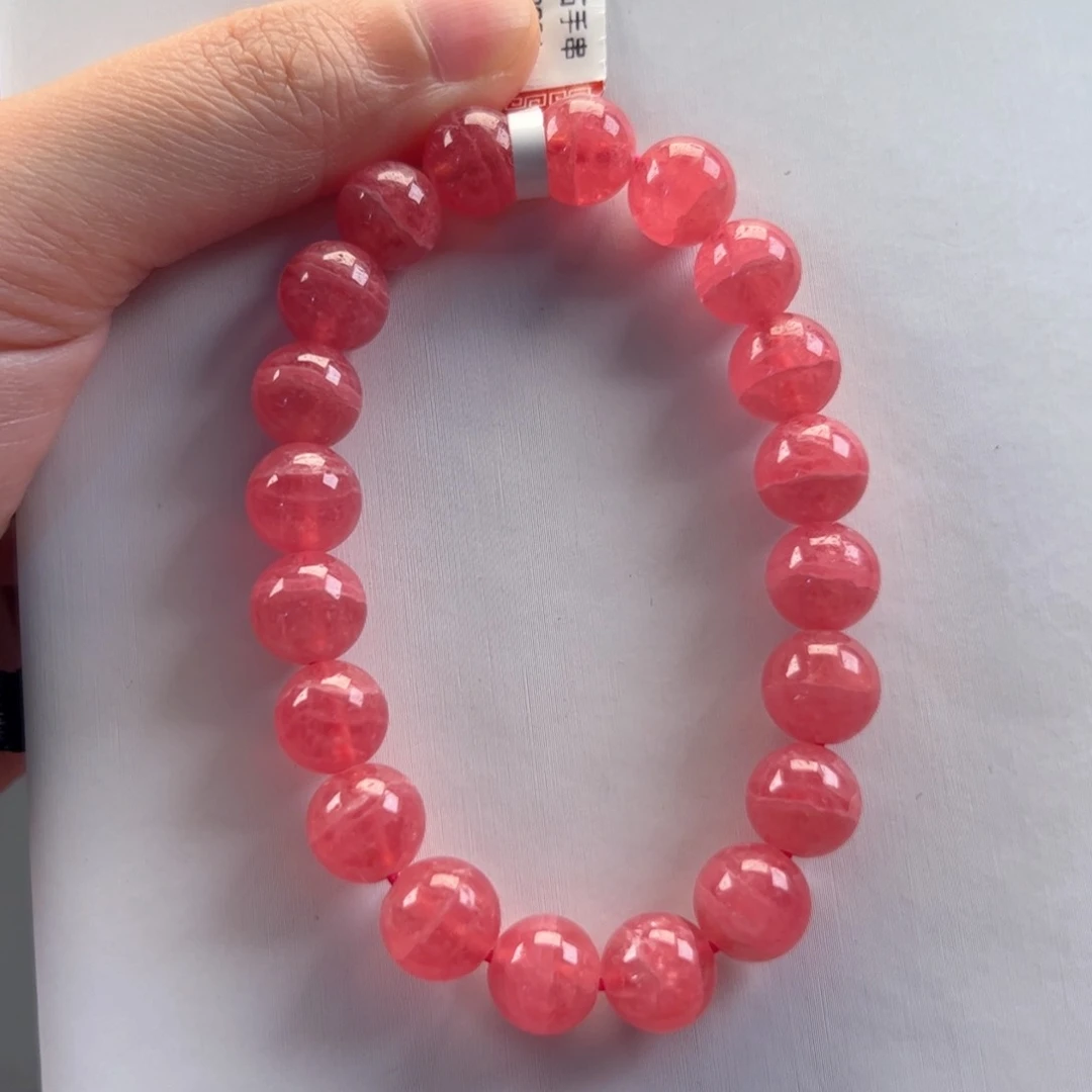 未镶嵌菱锰矿（红纹石）手串