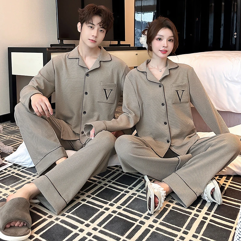 兰麦菓【情侣海岛绒】加绒保暖睡衣套装2025秋冬简约款家居服可外穿
