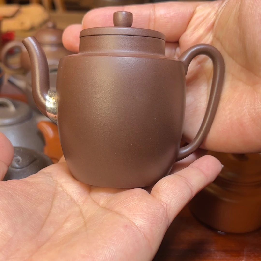 紫砂茶壶番*?微瑕紫泥宫灯壶