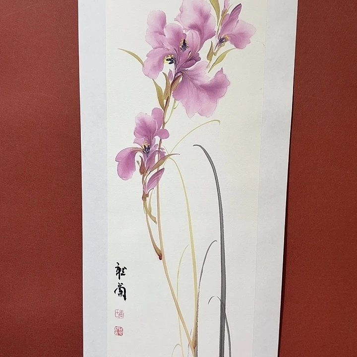 国画听兰老师花鸟