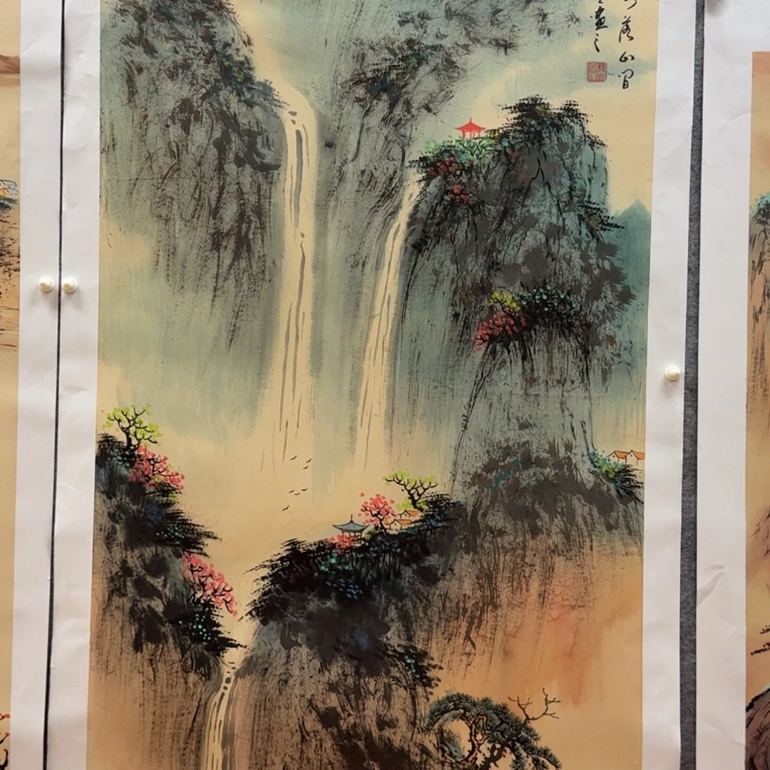 国画刘儒樵四尺作品山水