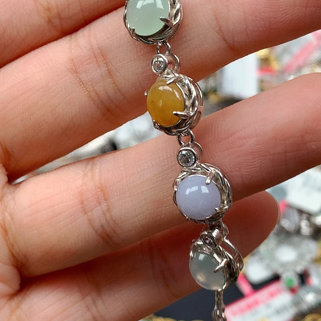 翡翠戒指银S925镶嵌