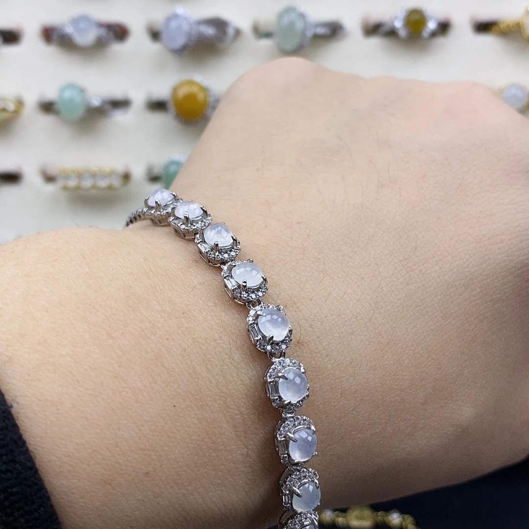 翡翠银S925镶嵌戒指