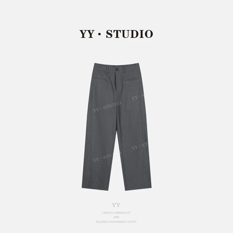 【YANYAN】早秋新款休闲气质口袋设计西装直筒裤YY-5057