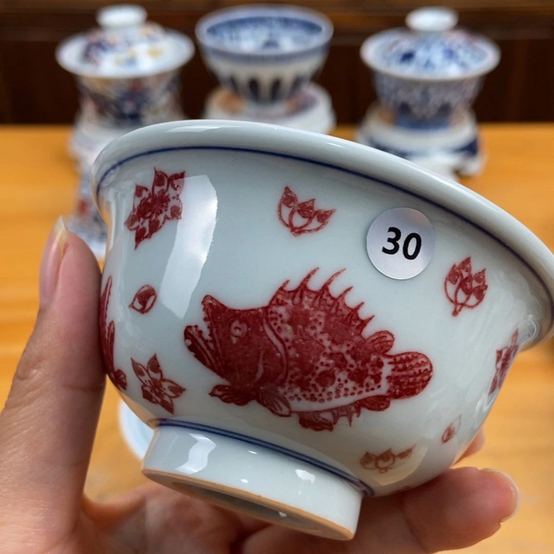手绘现代茶具非古董