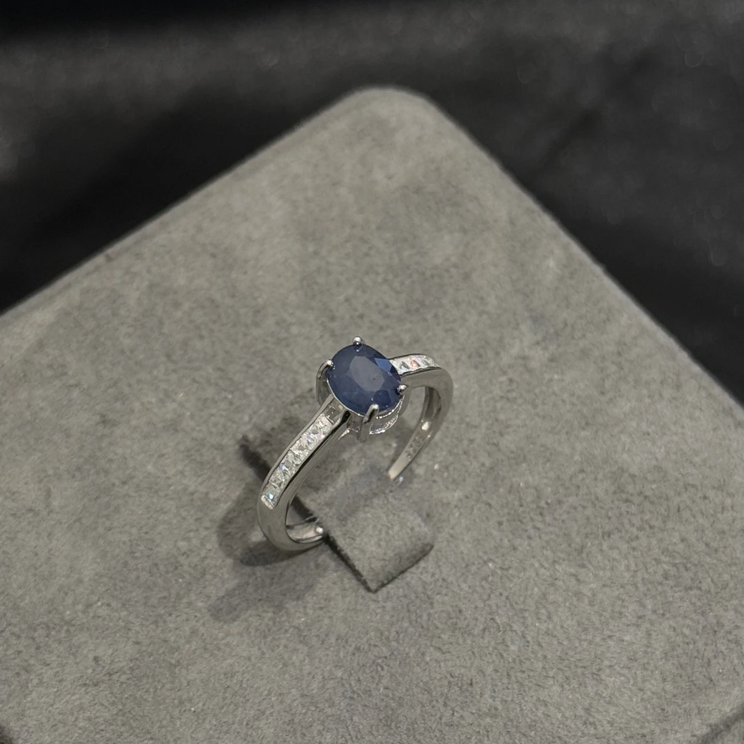 【石古会】S925银蓝宝石戒指开口【多样性发一】【LBS036】