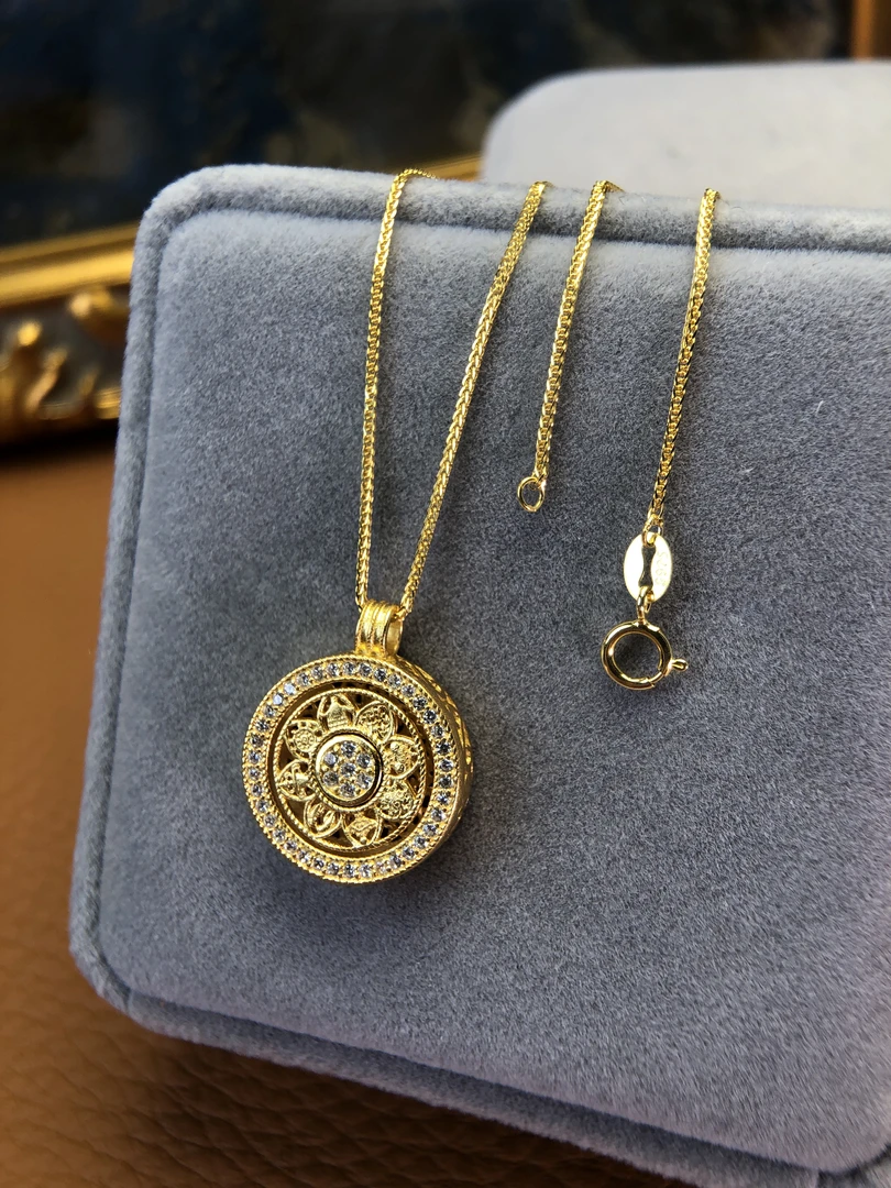 坠链均925银 Y2301 八宝罗盘