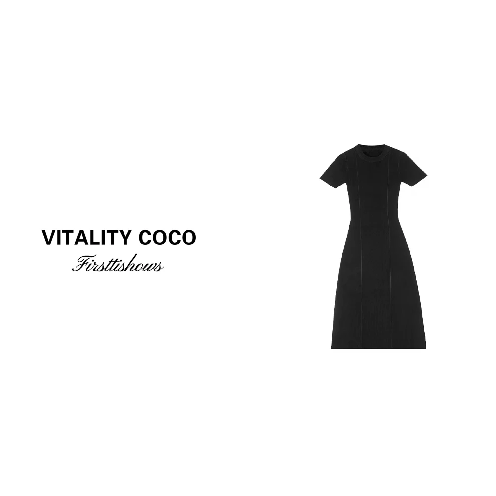 「VITALITY COCO」"纸片人"精工四平轻薄骨感纸片腰极简连衣裙313