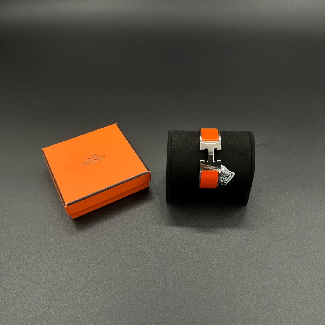 99新 Hermes/爱马仕 （jp）223橙色H手镯 均码