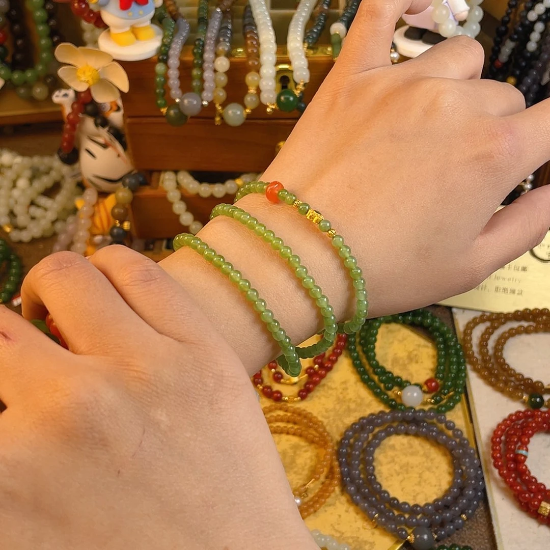 和田玉多圈手串未镶嵌