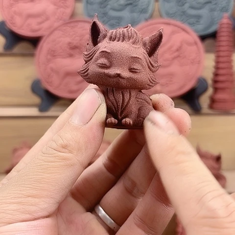 泥塑碧霄香方可爱小猫咪微瑕福利价