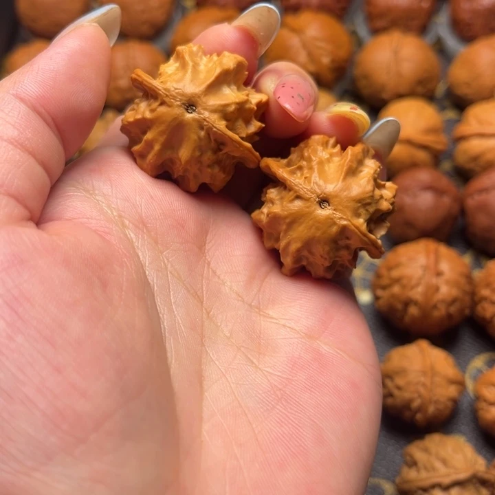 已***销文玩核桃把件蝴蝶龙脊