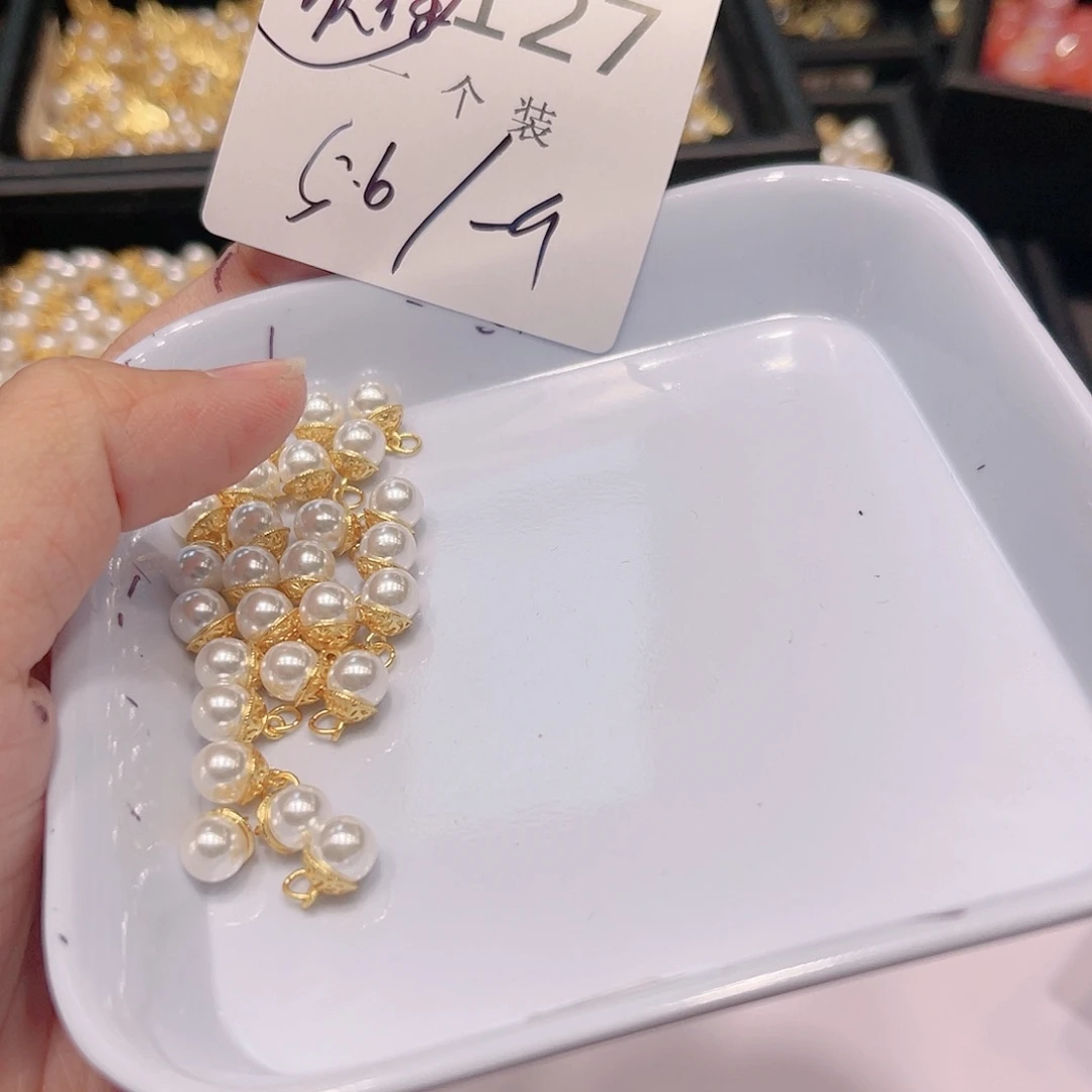 银S925镀金镶嵌淡水珍珠珠宝奇石127